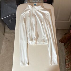 SHEIN Cream Zip-Up Jacket